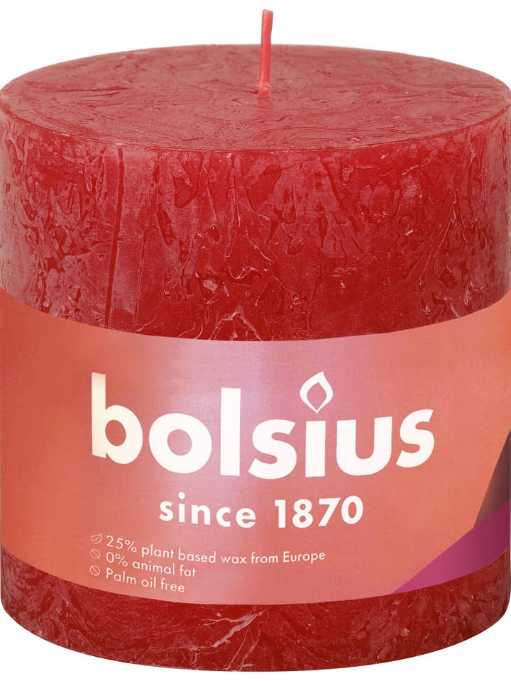 Shine Rustique Bougie 100/100 Rouge Délicat pour la vente par Sfeerpunt