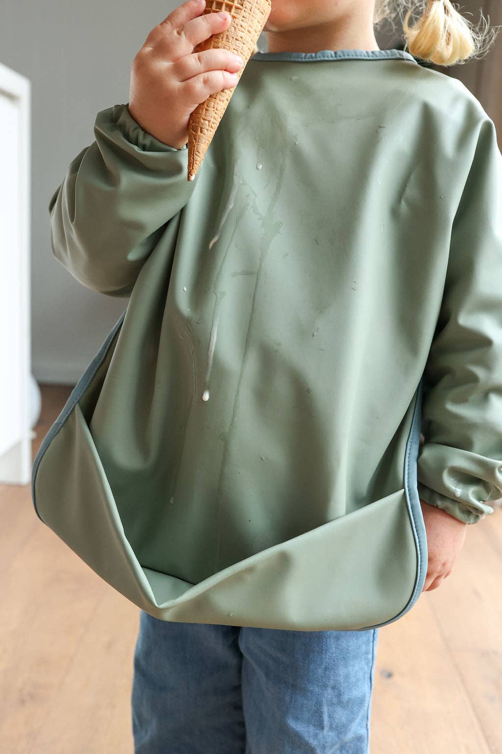 Tilda & Moo - Wholesale Bib - Baby - Pistachio Cream | Smock Bib9