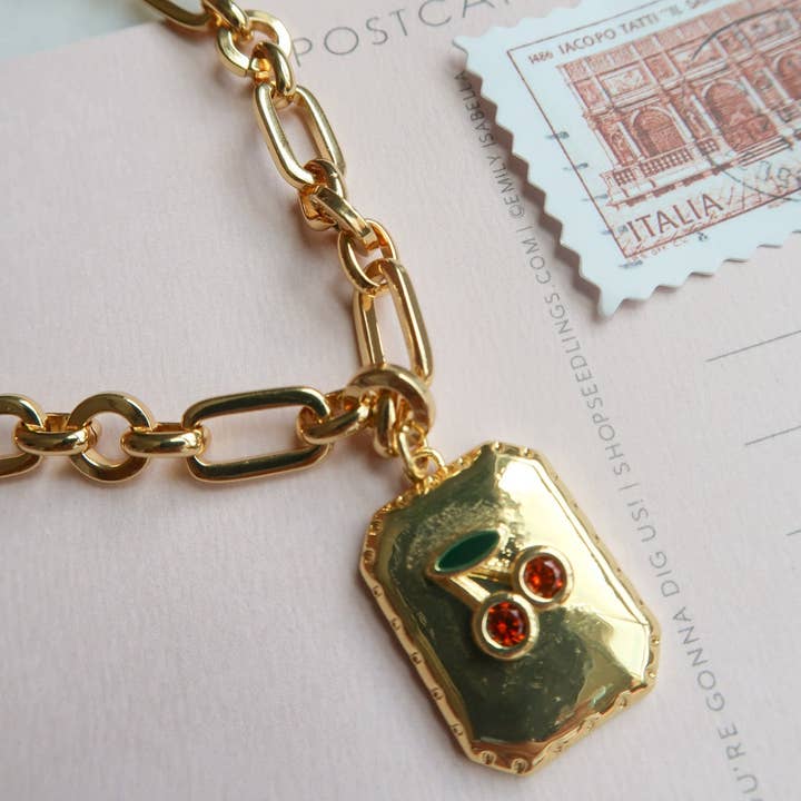 Collar Besos Teñidos de Cereza para venta al por mayor de Bittersweet