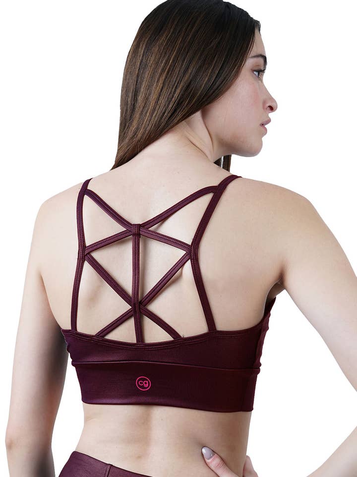 LUSTROUS STRAP BRA IN WINE for wholesale by X Vision