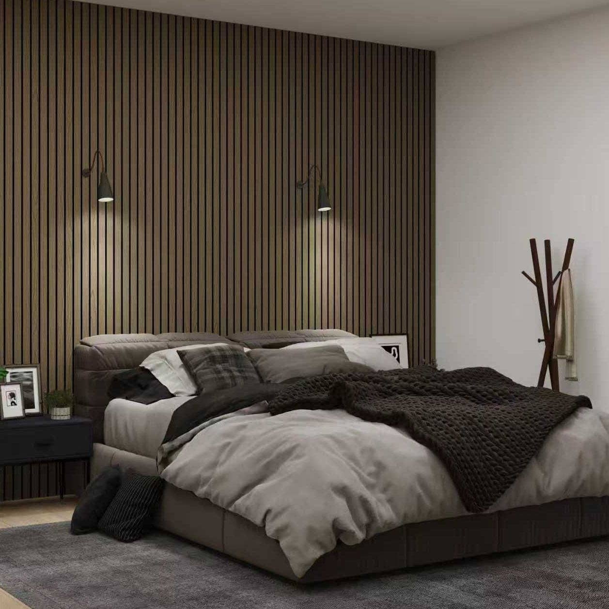 Jobu Home – wholesale Wall Accent – Walnut Acoustic Wall Panels2