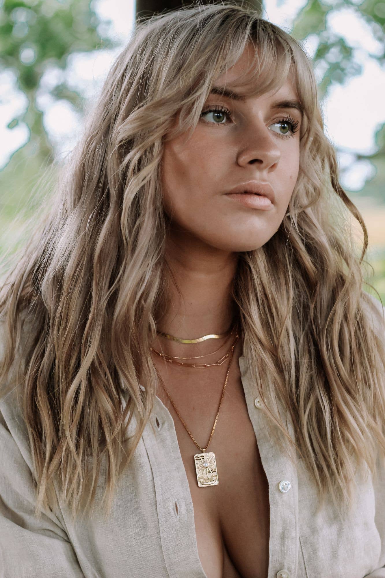 Malabella Jewels - Wholesale Pendant/Charm Necklace - Sun Tarot Card Gold Necklace1