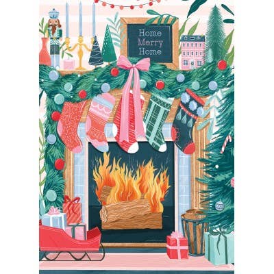 Pieces & Peace - Wholesale Puzzle - Adult - 500-piece Puzzle - Christmas Fireplace #1