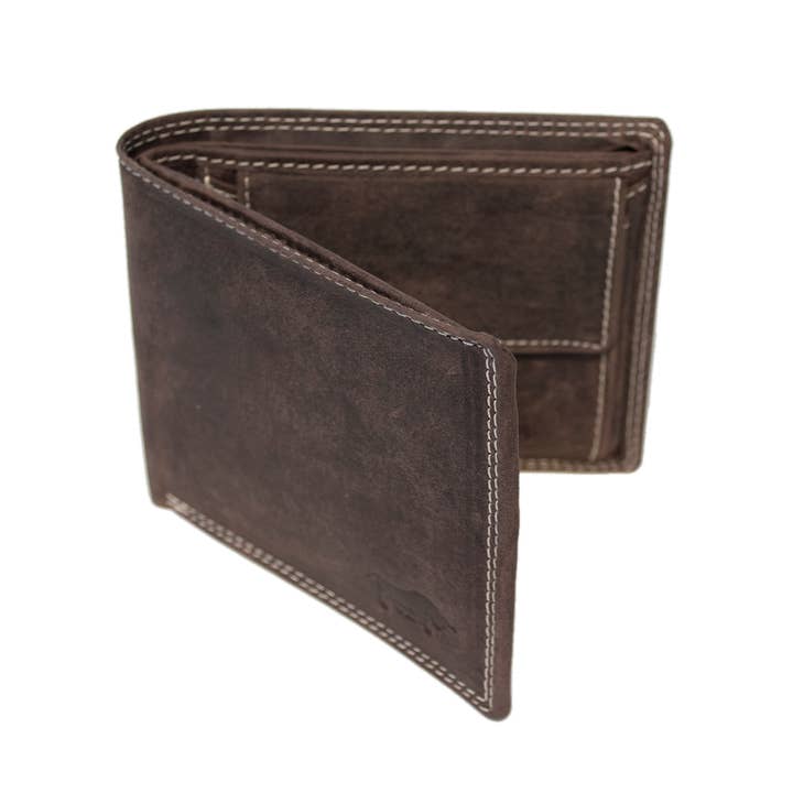 Arrigo - Wholesale Wallet - Men's - Men Billfold Wallet Buffalo Leather With Compact Model RFID10