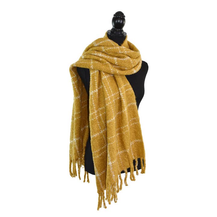 Murphy Plush Plaid Scarf for wholesale by Dupatta Designs