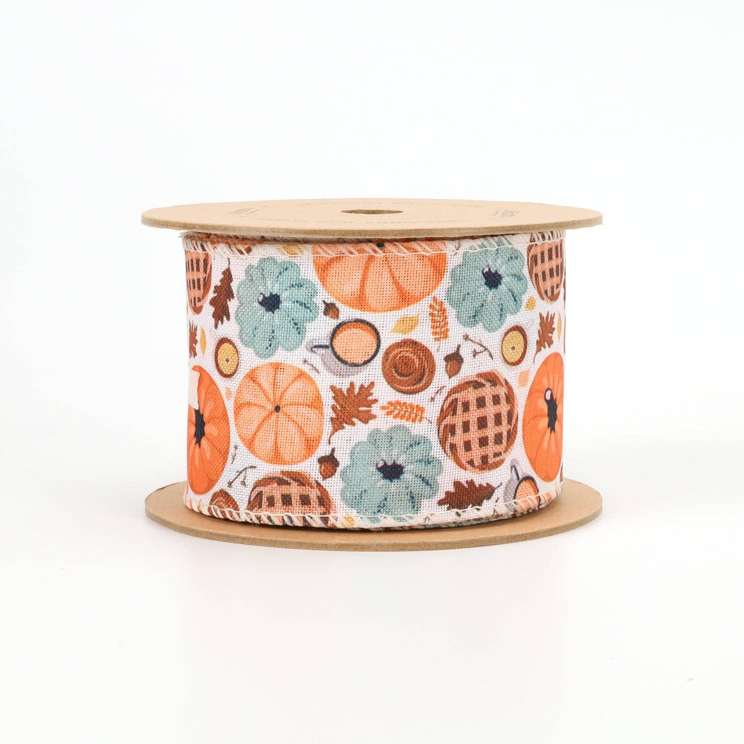 LA Ribbons Wholesale - Wholesale Ribbon - Gift Wrapping - 2 1/2" Wired Ribbon | "Pumpkin Frenzy" Natural/Multi | 10 Yard Roll2