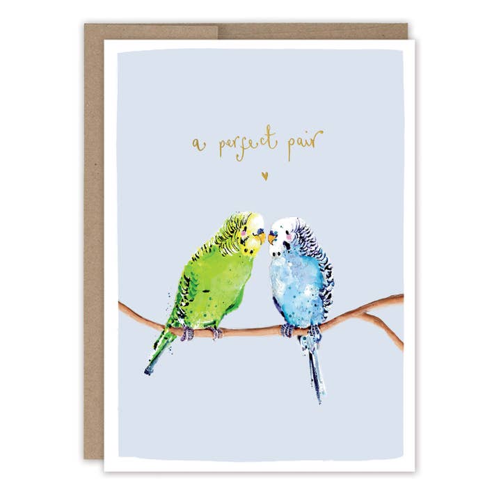 Biely & Shoaf - Wholesale Anniversary Card - Parakeets Anniversary Card To A Couple