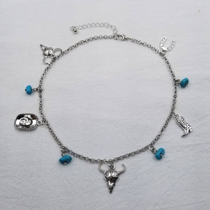 Western Turquoise Charm Necklace for wholesale by ENA Jewelry