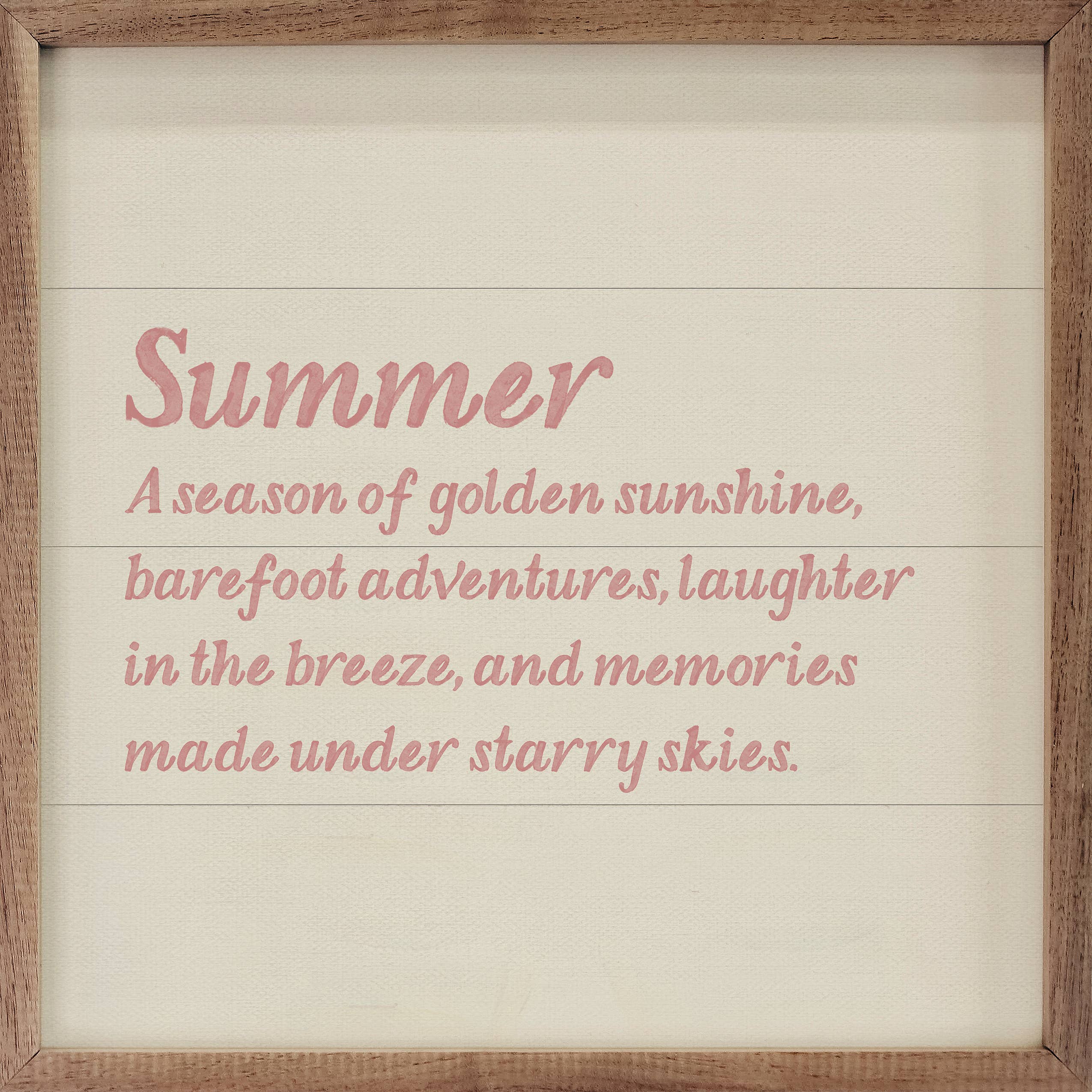 Kendrick Home - Wholesale Wood Wall Art - Summer Definition Pink0