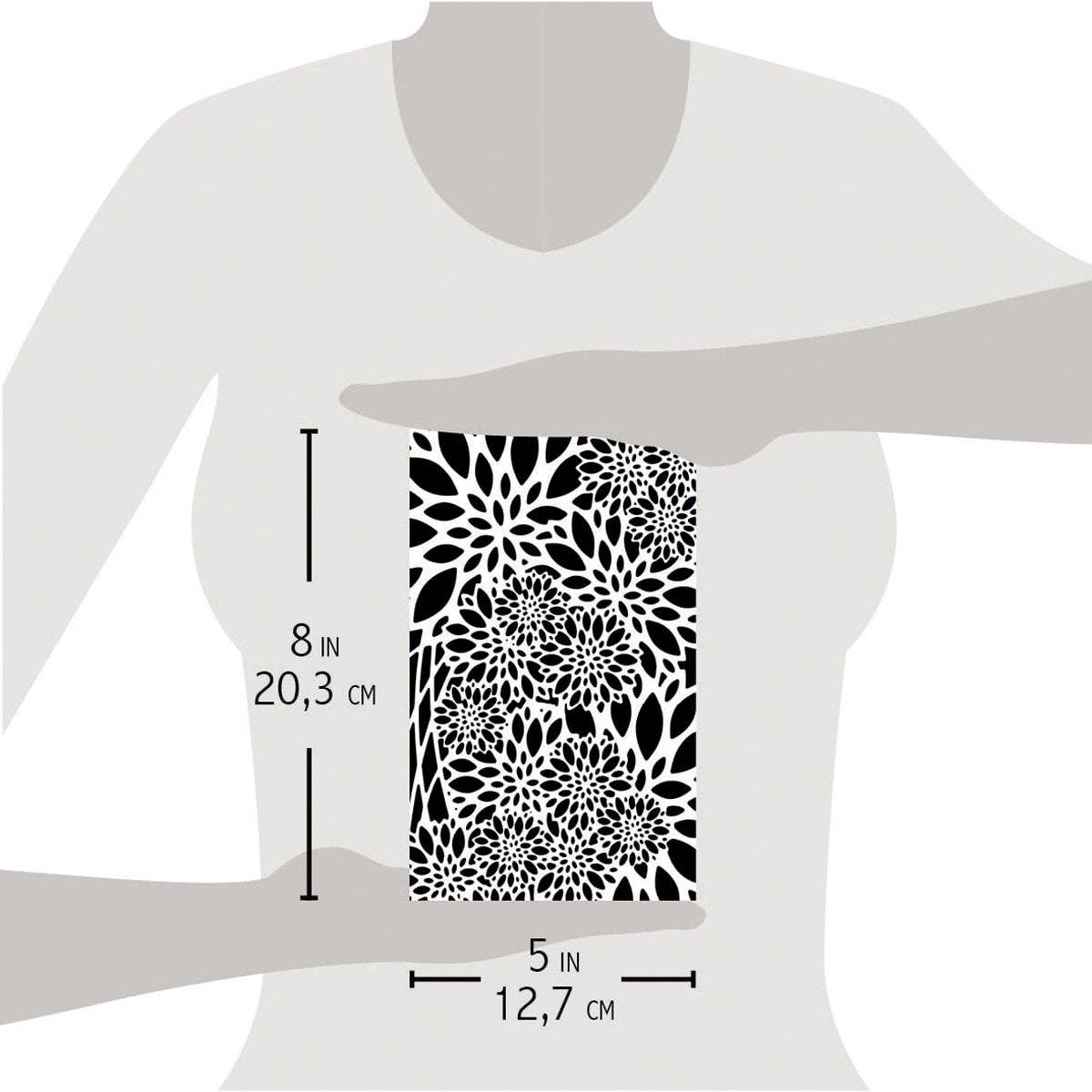 Ecstasy Crafts Distributing – wholesale Stencil/craft die – Ciao Bella Texture Stencil 5"x8" Poinsettia3