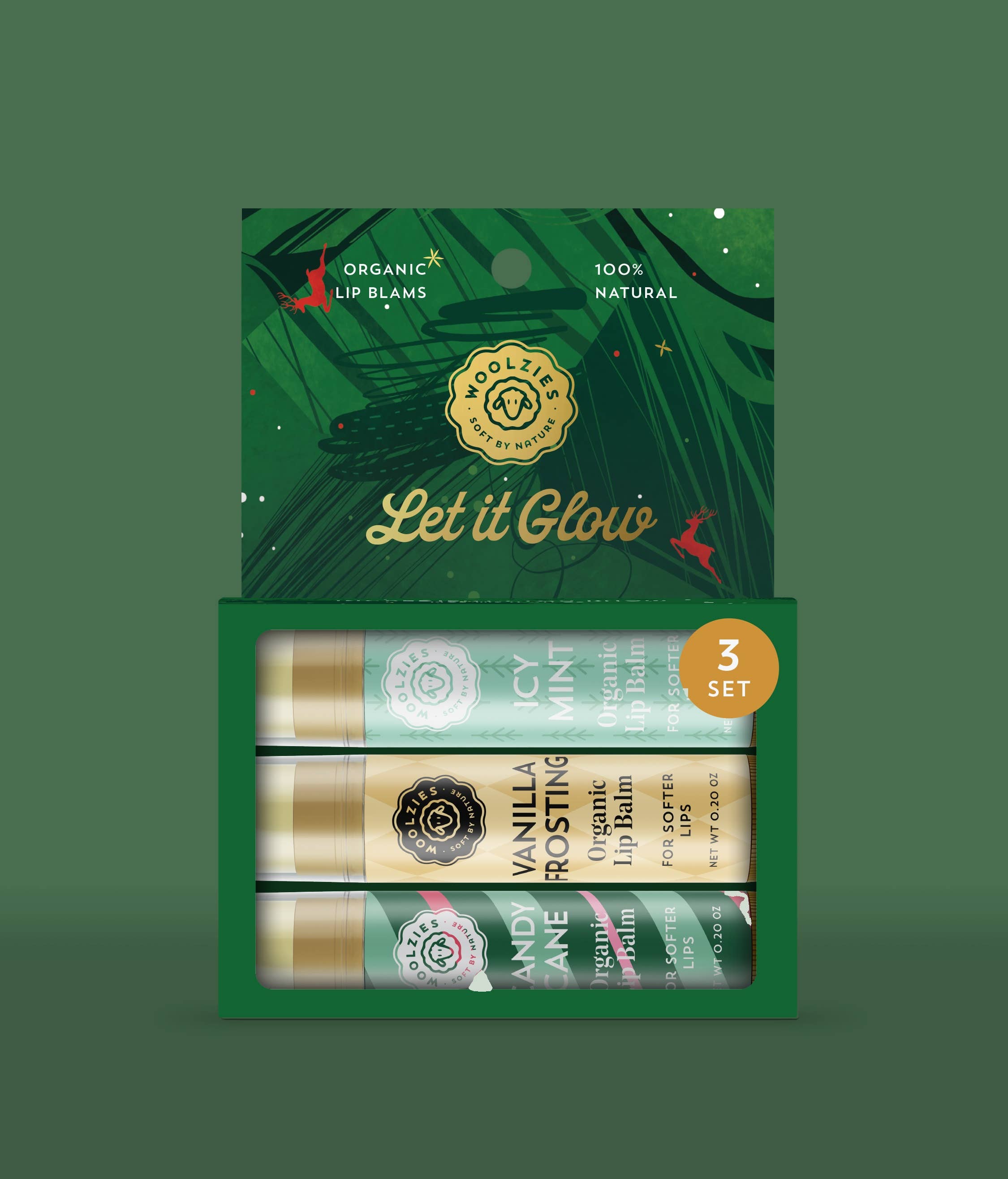 Woolzies - Wholesale Lip balm set - Let it Glow Lip Balm Set Of 3