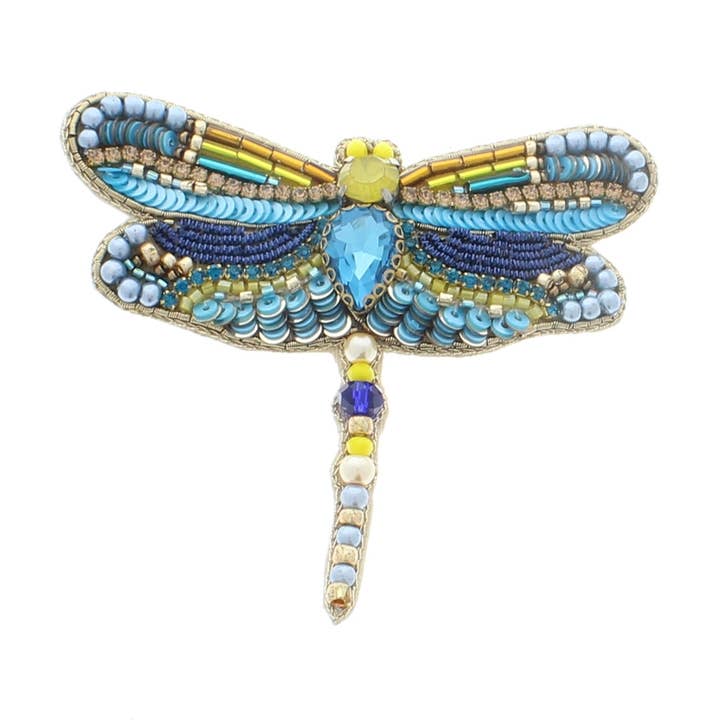 Épingle à chapeau brodée et perlée, libellule pour la vente par HHH Designs