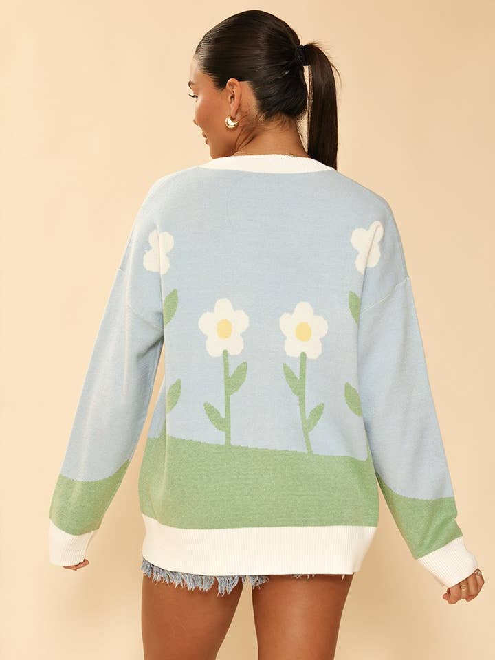 Blomfältstickad kofta för wholesale av Miss Sparkling