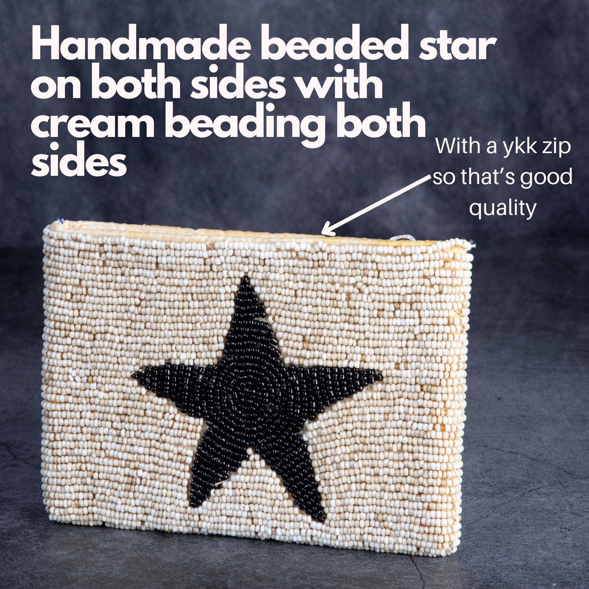 Jak Jak Home – wholesale Coin purse – Women’s – Black Star Beaded Purse for Coins Cards | Handbag Purse2