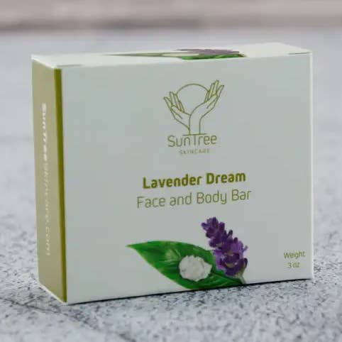 Lavender Dream Face and Body Bar for wholesale by SunTree Skincare