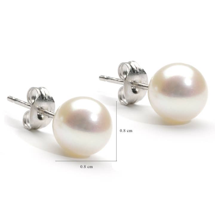 Glimmering Handmade – Großhandel Ohrstecker – Cremefarbene Swarovski® Perlenohrringe, 8 mm1