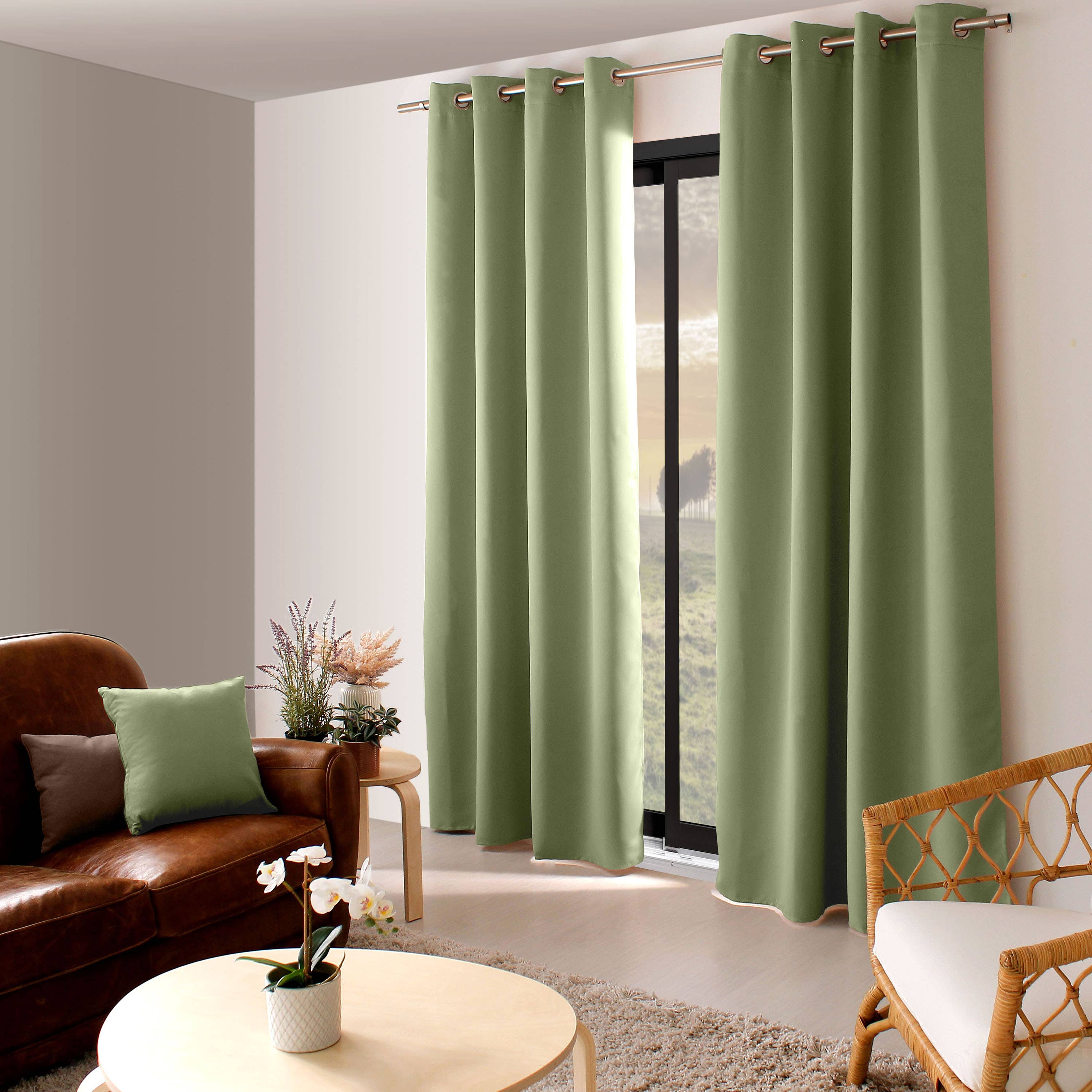 DECOSTARS - CmaDECO - Wholesale Curtain - Blackout Curtain with Grommets, 140x240cm, Liquorice Collection30