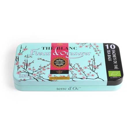 10 Organic White Tea Bags 1,4g Orange Blossom Flavoured for wholesale by terre d'Oc