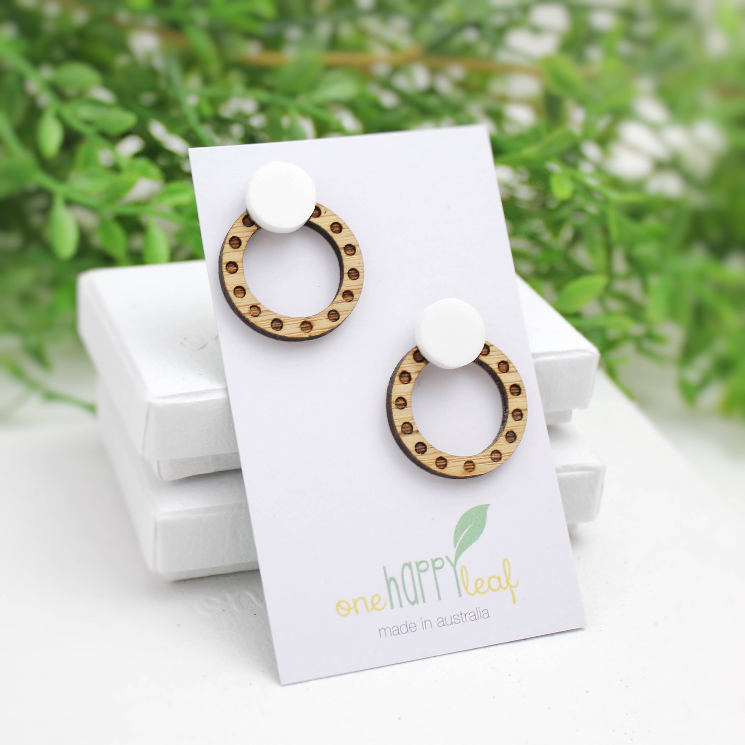 Upcycled Earrings Fabric Earrings Eco-Friendly Earrings Statement Earrings Polka dot Earrings