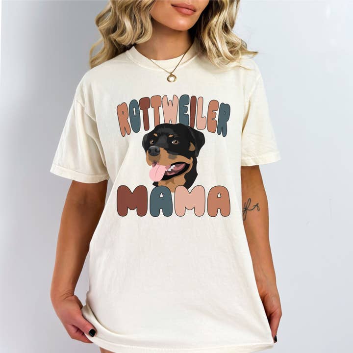 Rottweiler Mama Doodle for wholesale by Squishy Faces