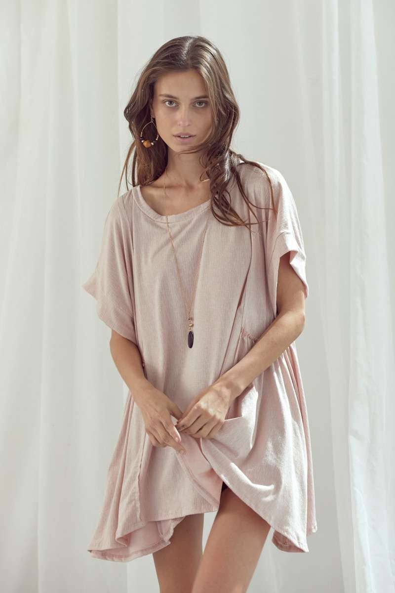 JADE BY JANE – wholesale Tunika - Dam – ÖVERDIMENSIONERAD SHARKBITE BOTTEN TUNIKA PLUS STORLEK12