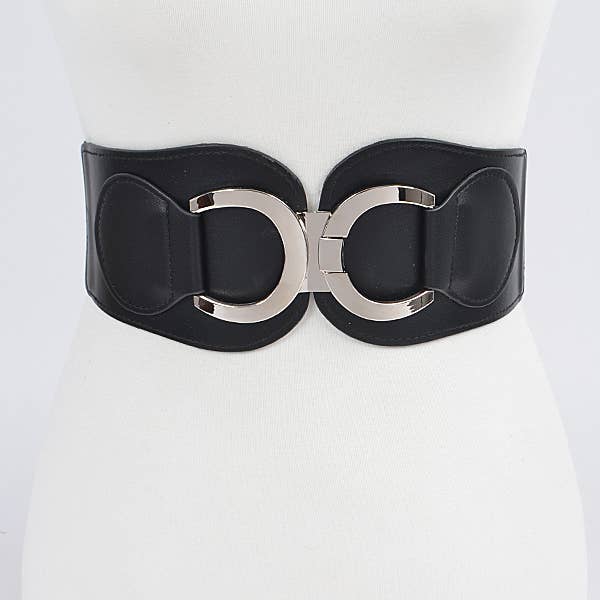 Shop Neighbors - Wholesale Belt - Women's - Faux Leather Wide Elastic Plus Size Belt