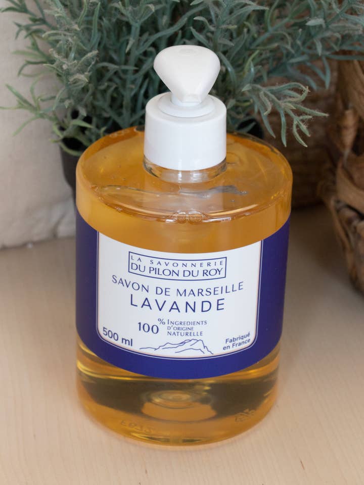 Savon liquide de Marseille à la Lavande 500ml for wholesale by La Savonnerie du Pilon du Roy