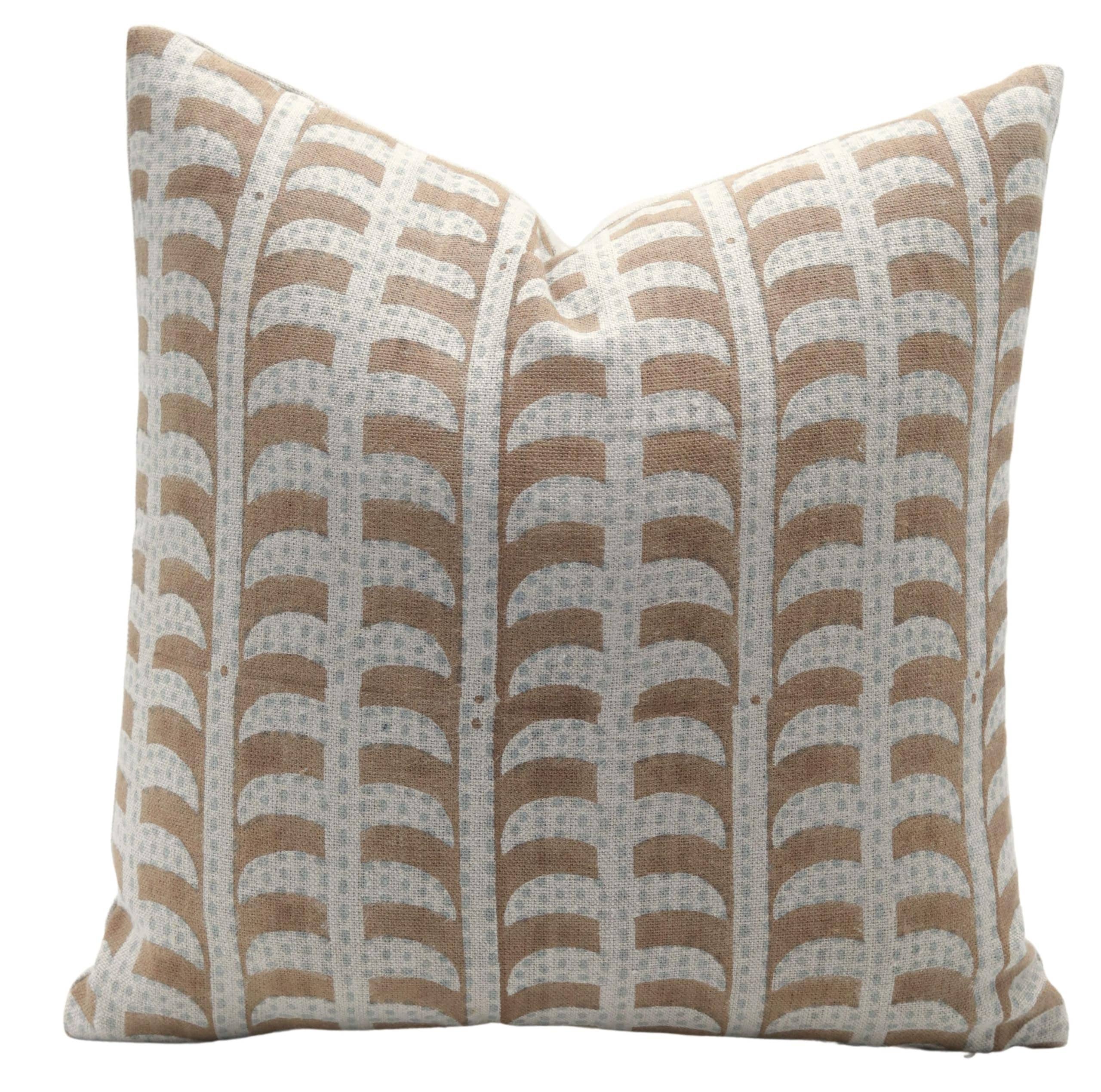 Fabdivine – wholesale Throw pillow cover – Boho Block Print Thick Linen Cushion Cover - Garud0