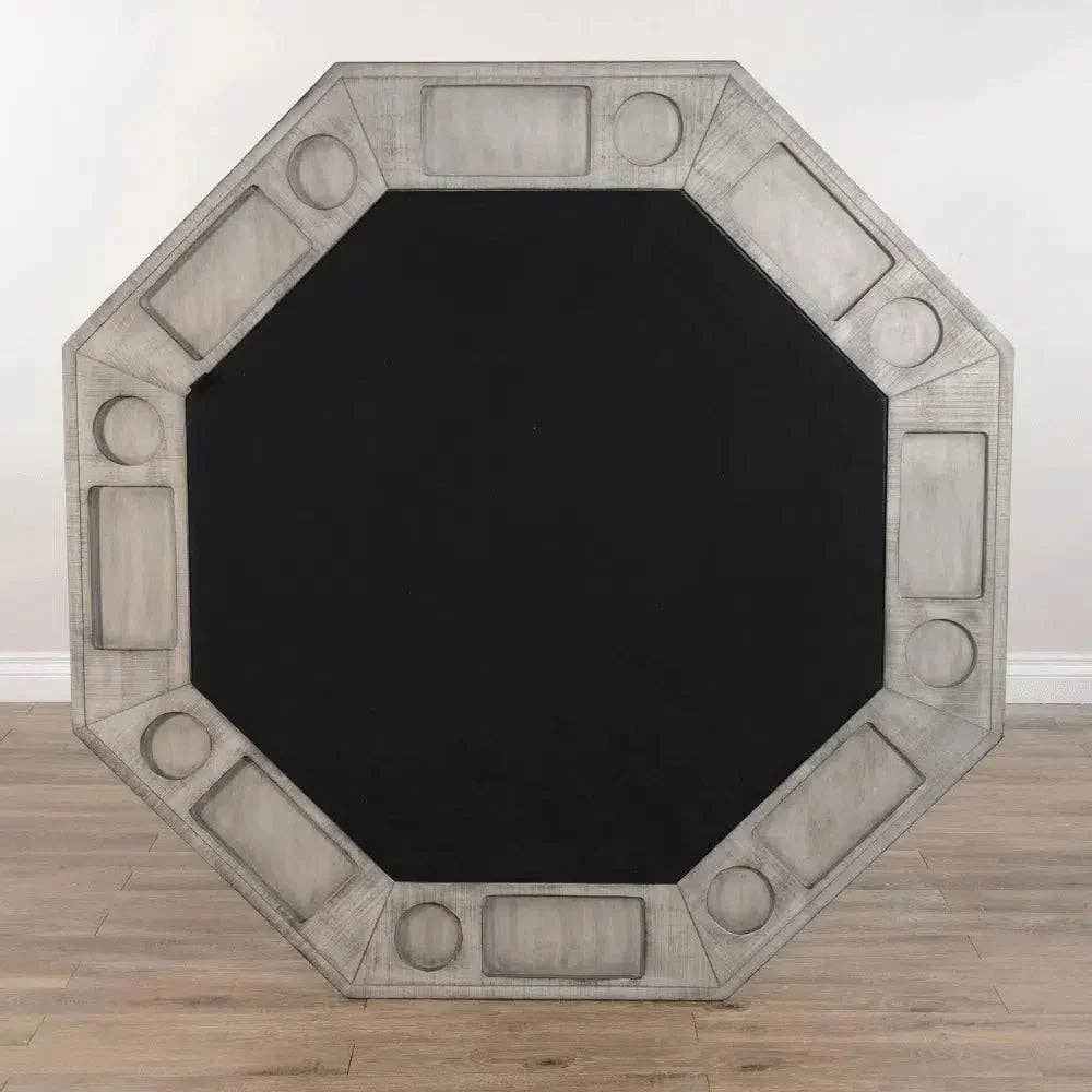 LOOMLAN – wholesale Chair – Reversible Poker Game Table Swivel Leather Chairs Set9