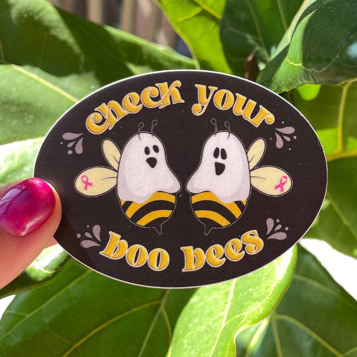 Controleer je Boo Bees-sticker | Bumper Sticker voor Borstkanker | Waterdichte laptopsticker | Sticker Bomb | Ghost Sticker voor wholesale door WritingLoveShop