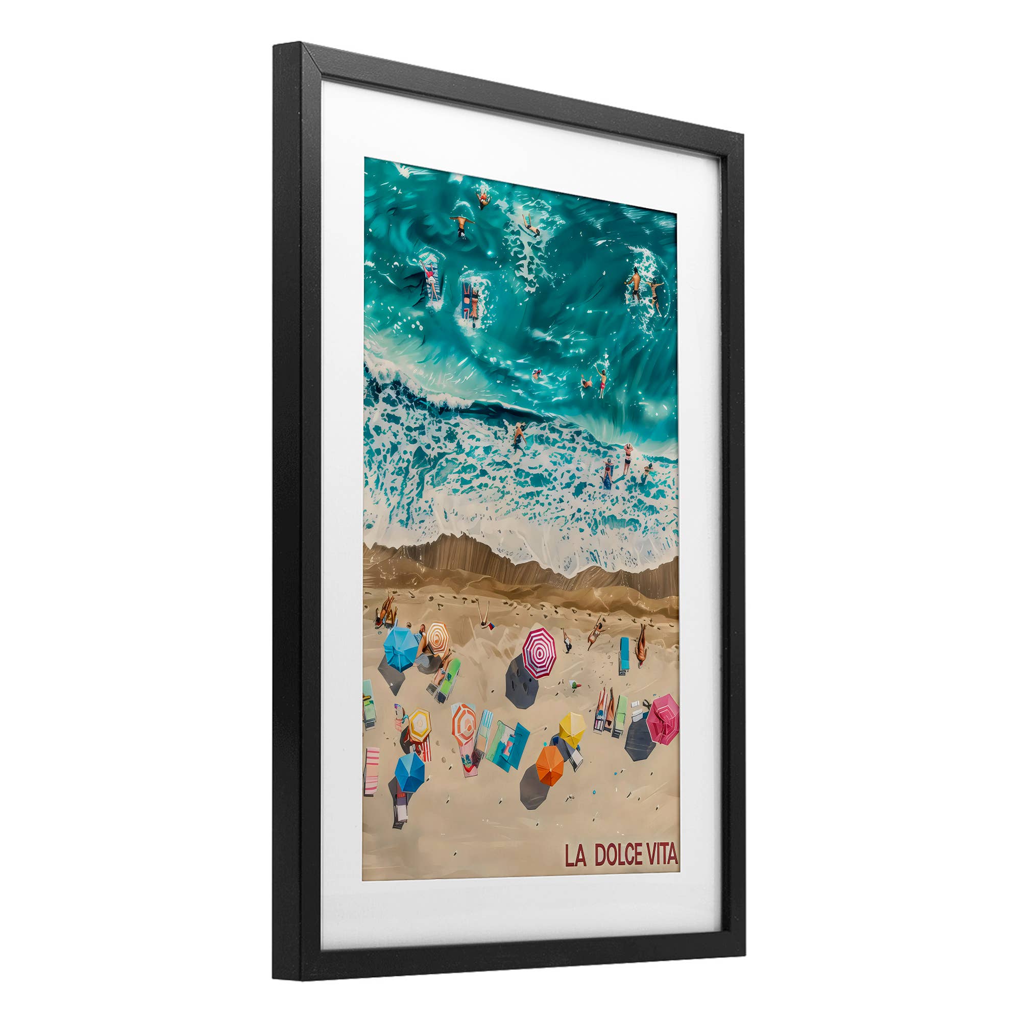 Stupell Industries - Wholesale Wall Sign - Family Beach Dolce Vita - Print Under Glass Wall Art7