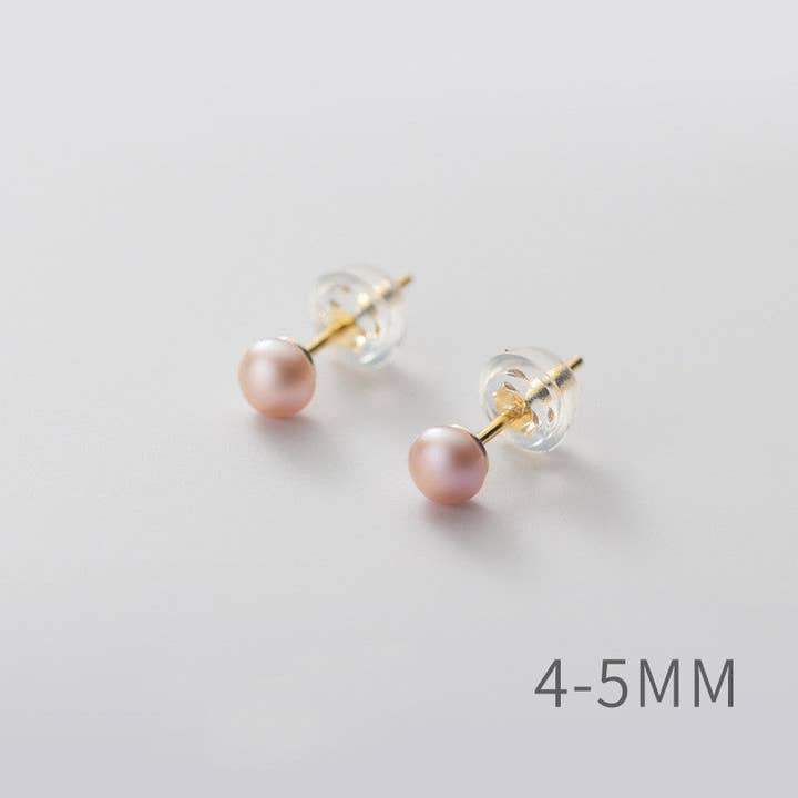 Perimade & Co. LLC - Wholesale Stud/Post Earrings - White Pink Purple Pearl Stud Earrings in 925 Sterling Silver19