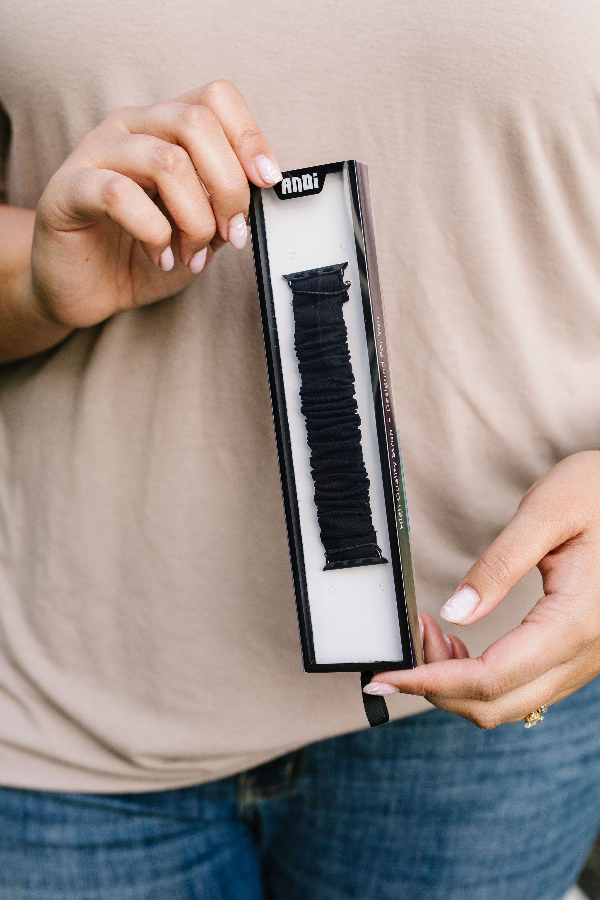 Shop Andi - Wholesale Watch Band/Strap - Women's - Black Athletic Scrunchie Band Compatible with Apple Watch6