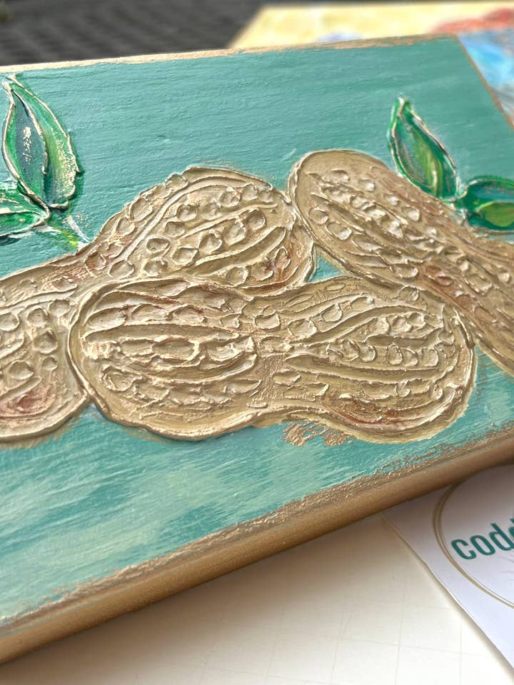 Erdnuss - gemalter Block Herbsternte Herbstfest für den Großhandel von Coddiwomple