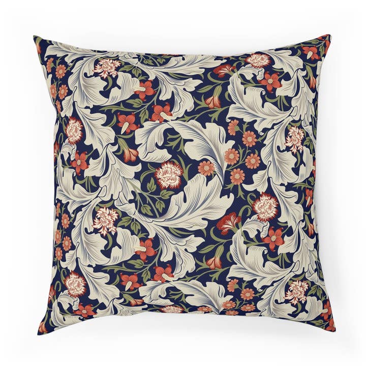 Bomullsborrkudde inspirerad av William Morris - Leicester-kollektionen (Royal) för wholesale av Willy Morris Home Emporium