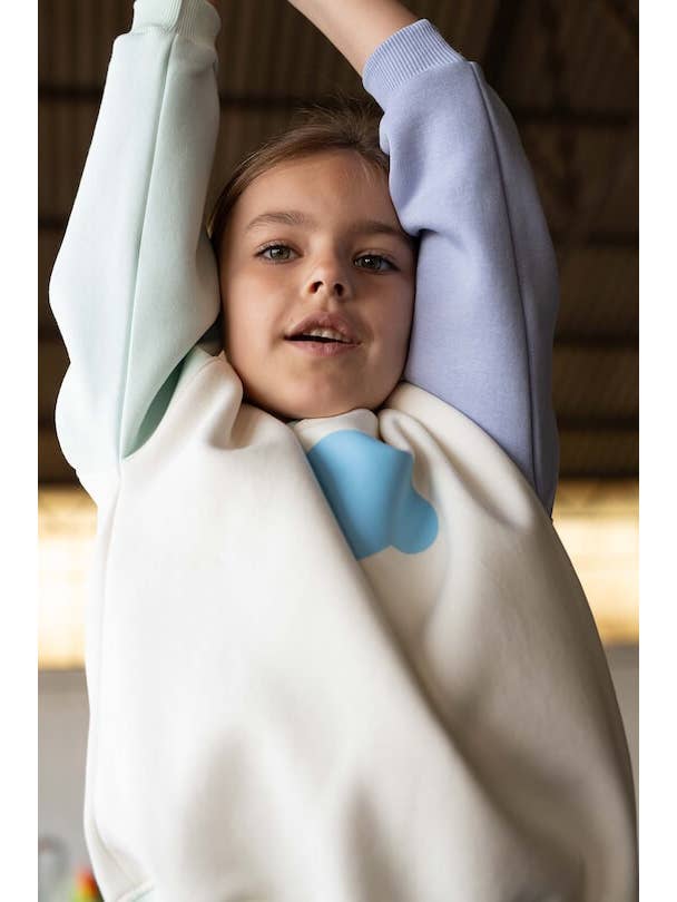Ayuna - Wholesale Sweatshirt - Kids - Children's Retro Cotton Sweatshirt - Cloudy2