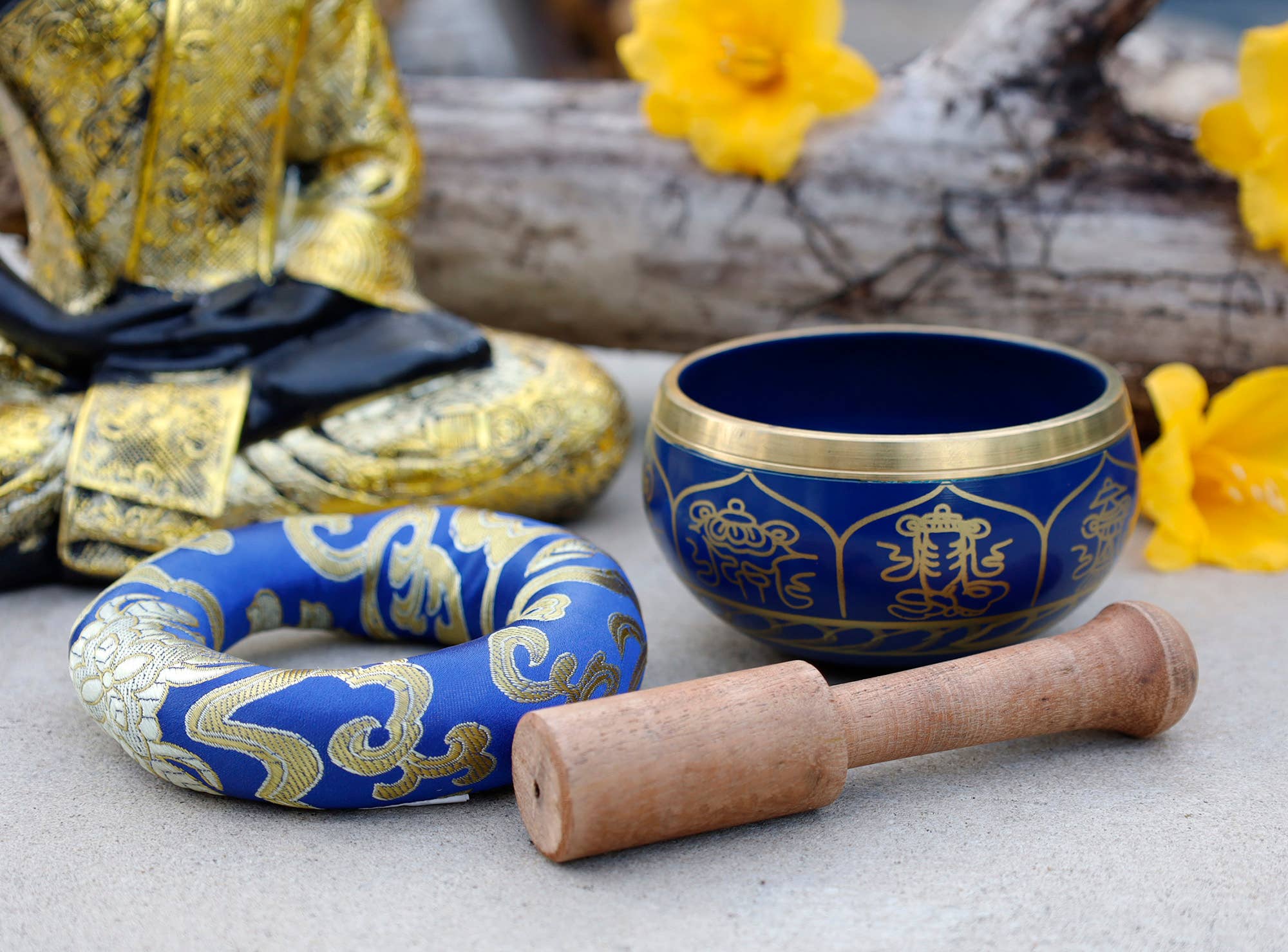 Lungta Imports - Wholesale Meditation Supplies - Tibetan Singing Bowl 8LS Complete Set For Meditation & Yoga3