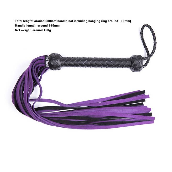 Stylex Party - Wholesale Sex Toy - Black and Purple Leather Whip Sexy Roleplay