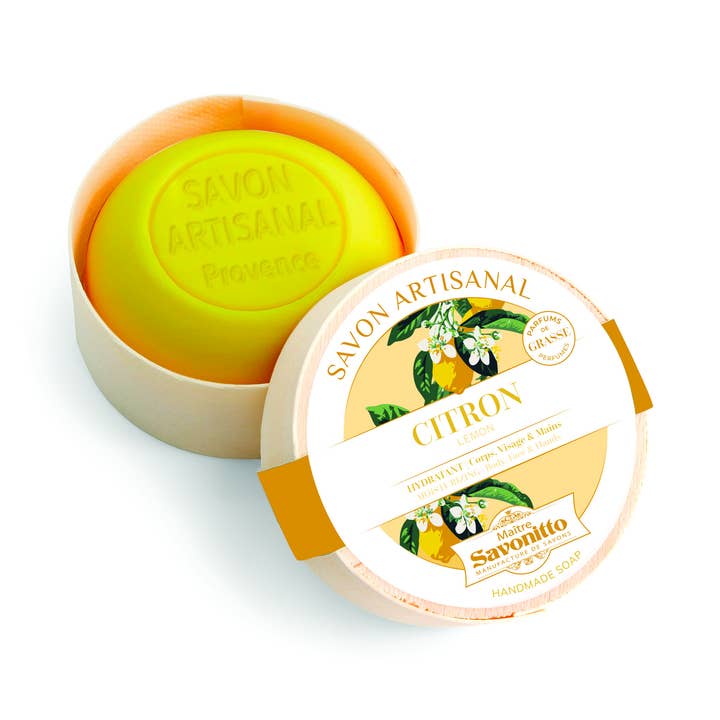 NY✨ Citrontvål i trälåda 100 g för wholesale av MAITRE SAVONITTO