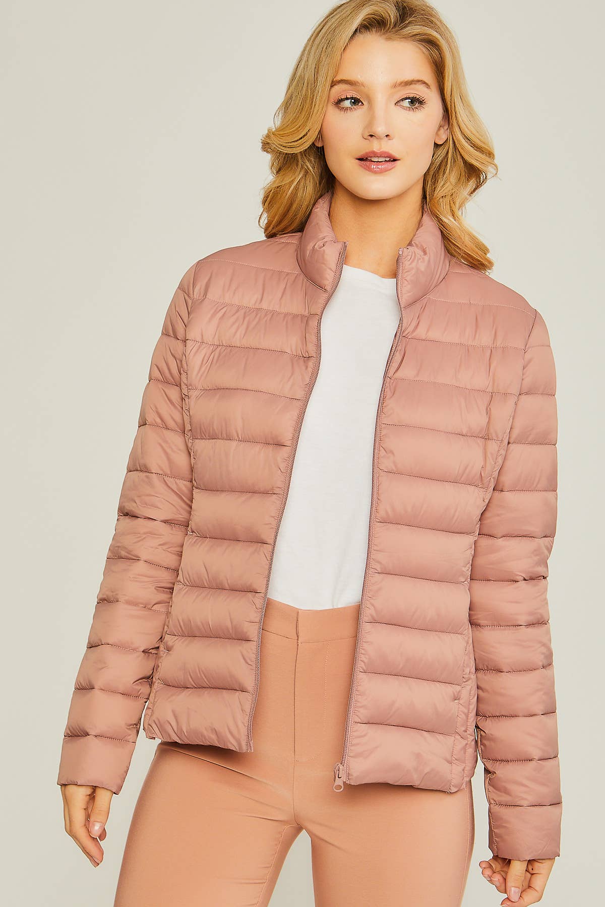 42POPS – Engroshandel Puffer jacket - Dame – ,.._ SI-17503 Ultra Letvægtsforet Termisk Lynlåsjakke4