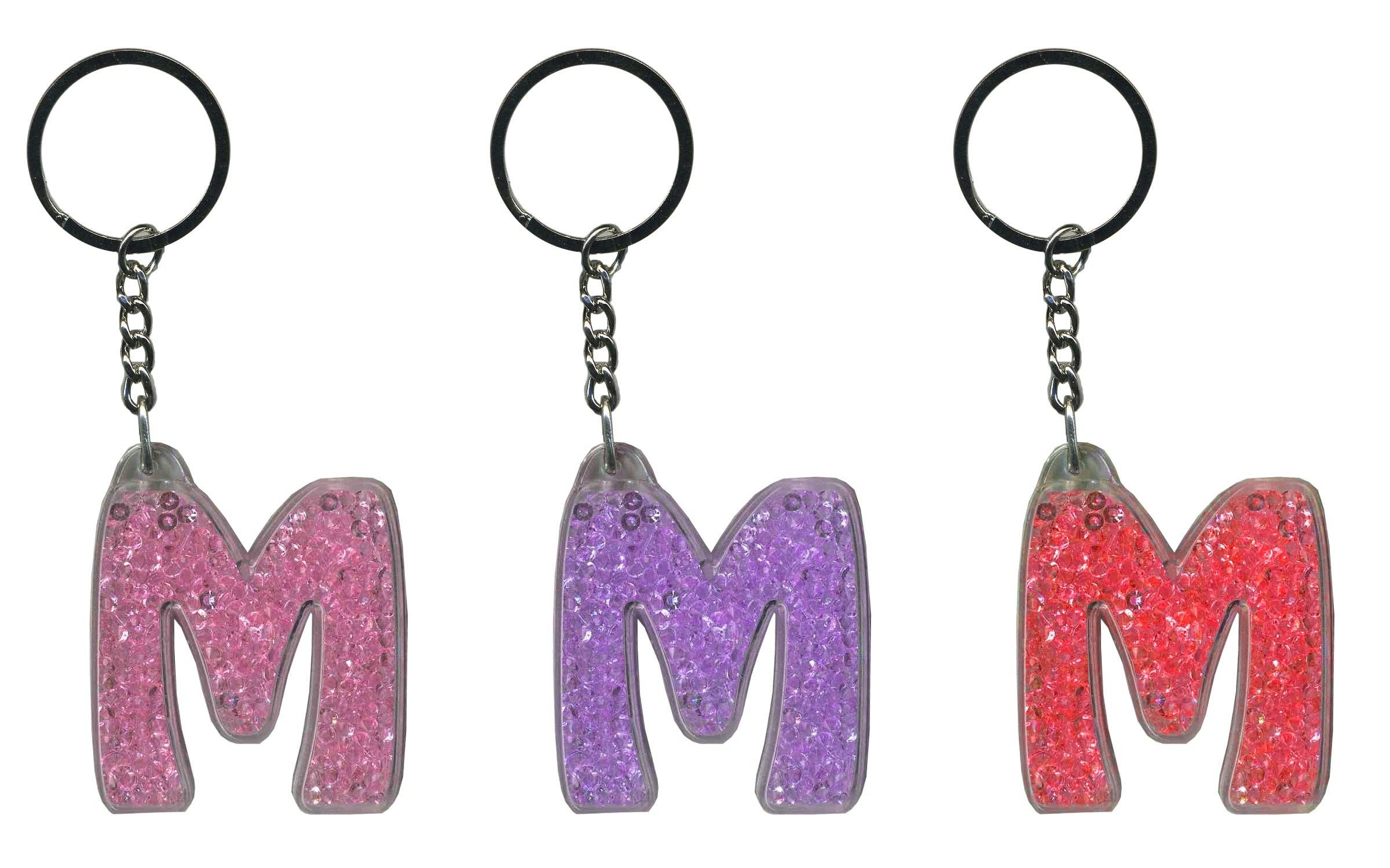 Instant Gifts International – wholesale Keychain – Women's – Itzy Glitzy Keyrings - Initial Letters11