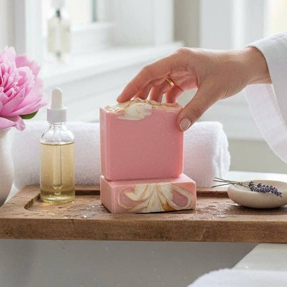 Gracie & Co. 1942 - Vendita all'ingrosso Saponette - Sapone al burro di karité con peonia rosa2