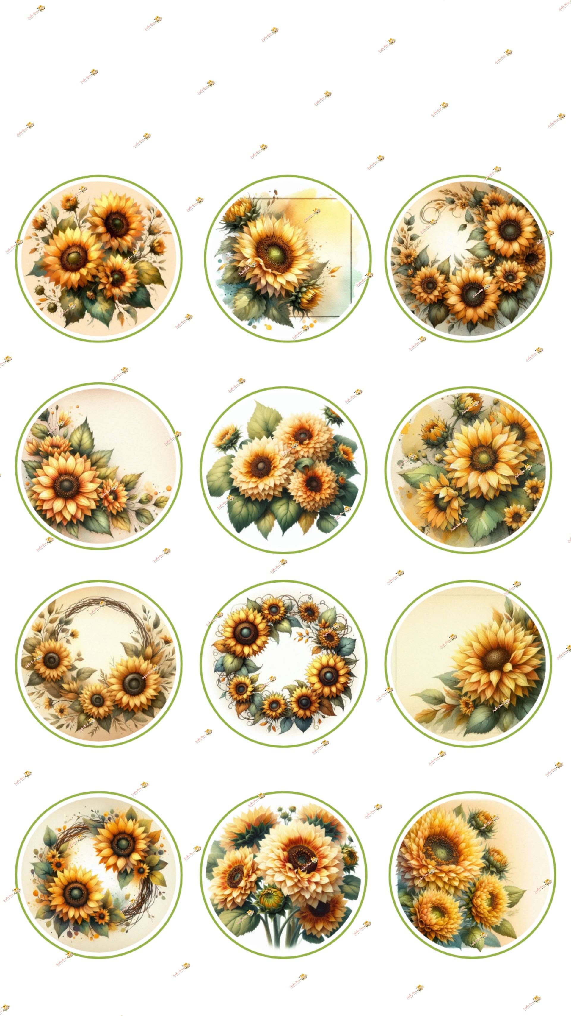 Sunshine Boxes - Wholesale Cake/Cupcake Topper - Sunflower Collection #2