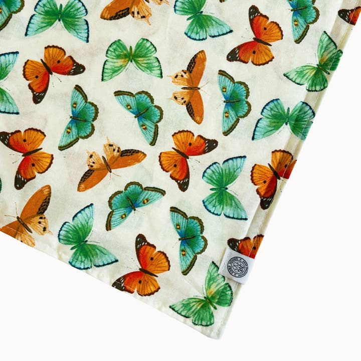 White Flutter Dog Bandana | Spring Butterfly Pet Scarf Accessory for wholesale on Faire1