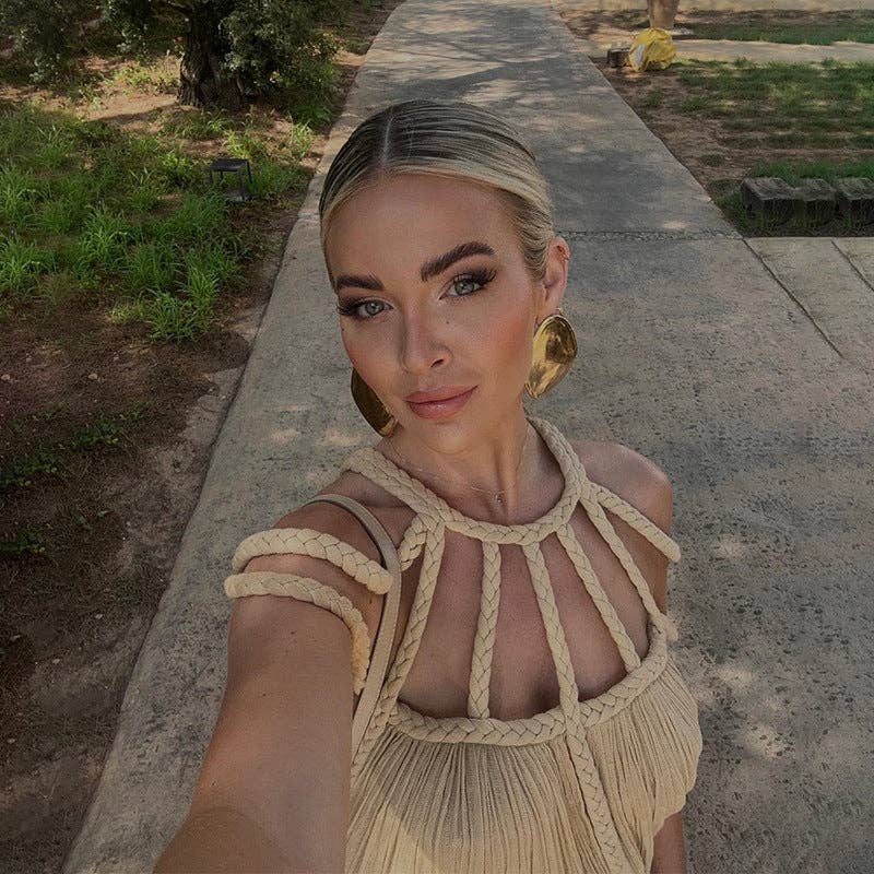 pinkblu02 - Wholesale Dress - Women's - Bohemian Women's Strap Rope Shoulder Maxi Dress in Various Colors9