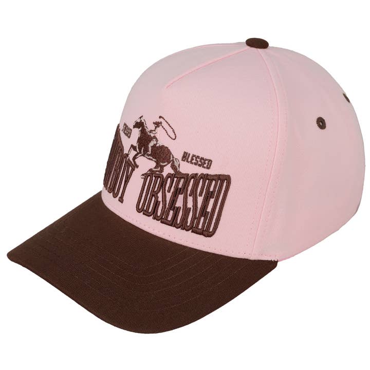 Hana - Wholesale Trucker hat – Women’s - C.C COWBOY OBSESSED Embroidered Cotton Trucker Cap1