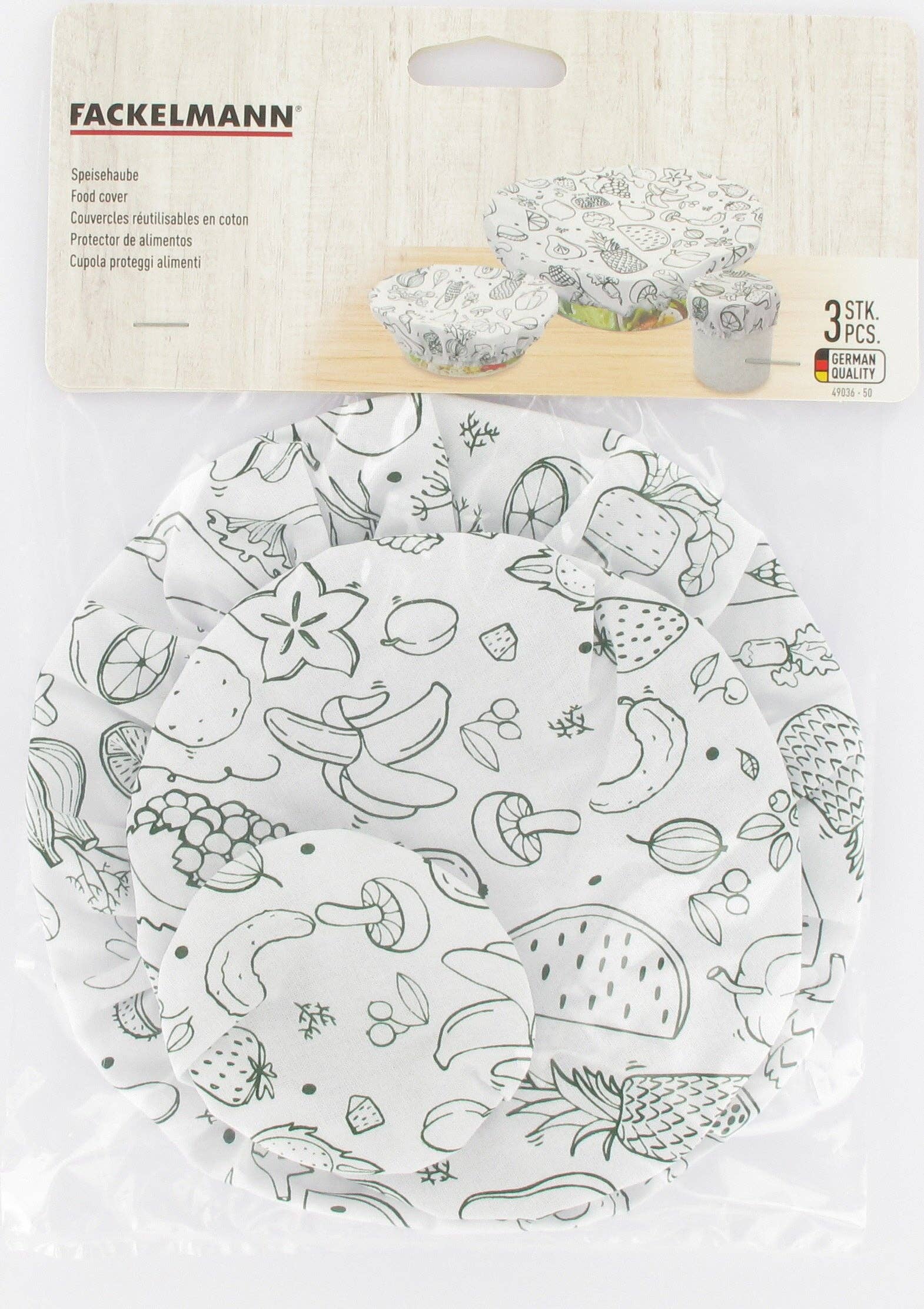 Fackelmann - Wholesale Food Storage Wrap/Bag - Set of 3 reusable stretch films in Eco Friendly cotton6