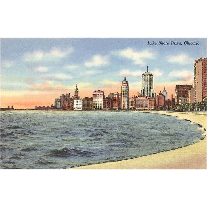 Postcard CH-06 Lake Shore Drive, Chicago, Illinois for wholesale by Found Image Press