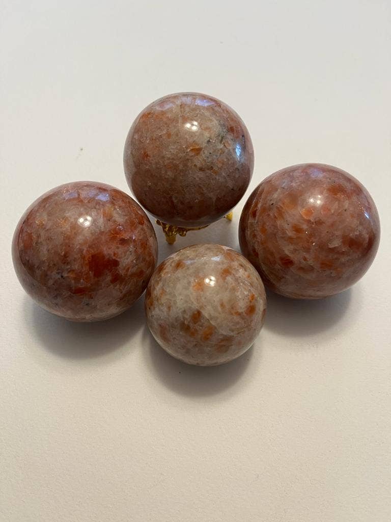 jiomind – Engroshandel Spirituelle sten og krystaller – Sunstone Crystal Sphere | Naturlig håndpoleret Sunstone9