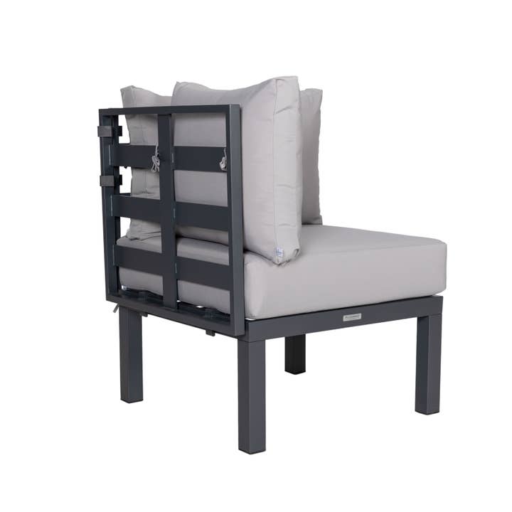 LeisureMod - Wholesale Patio Set - Chelsea 7-Piece Patio Sectional Set with Fire Pit Table63